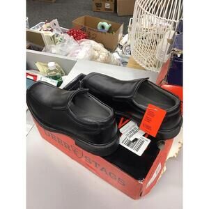 Deer stags men green point black Vega dress shoes size 8 new JCPenney